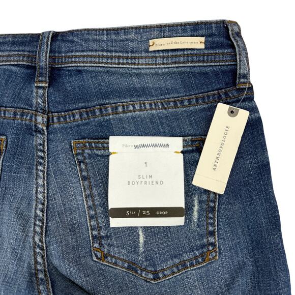 NWT PILCRO AND THE LETTERPRESS Anthropologie Embroidered Slim Boyfriend Jean 25 - Picture 8 of 9